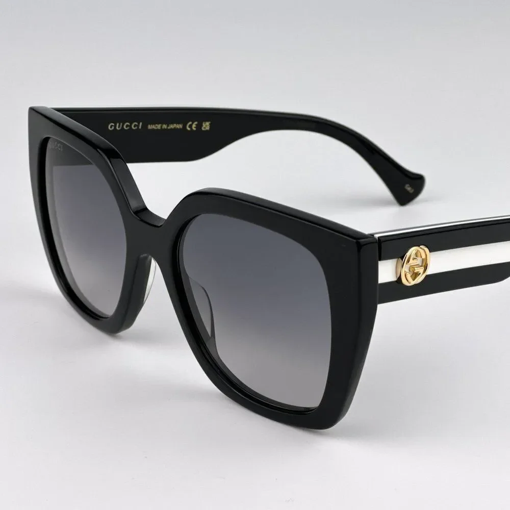 NEW Gucci GG1300S 004 Black Gray Gradient Square Women Sunglasses GG 1300S